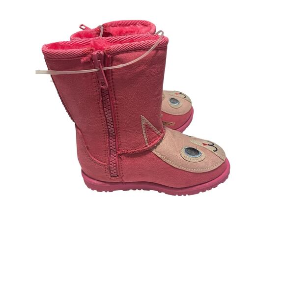 Okie Dokie OD Bing Pink Cat Faux Fur Lined Winter Boots US Size 8 Free Ship - Picture 6 of 8